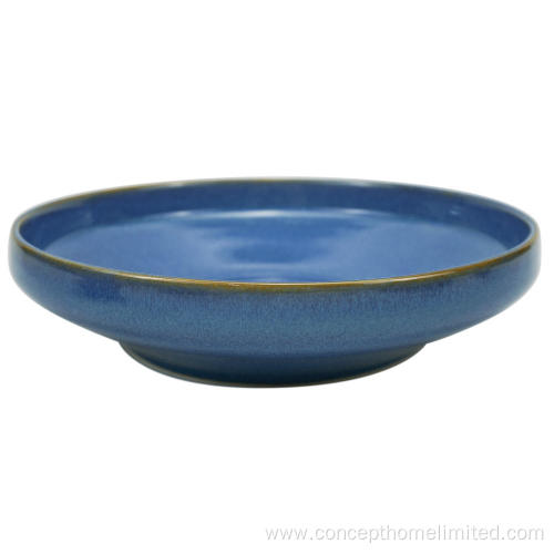 Reactive glazed stoneware dinner set in Starry blue